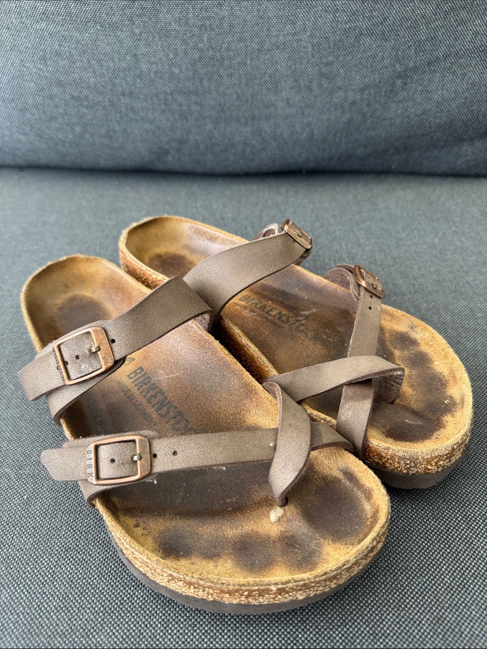 Birkenstock Mayari Tan Sandals Sz 37/6.5 Granola Hike Camp Travel Trendy